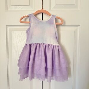 Purple Bodysuit Twirl Dress
